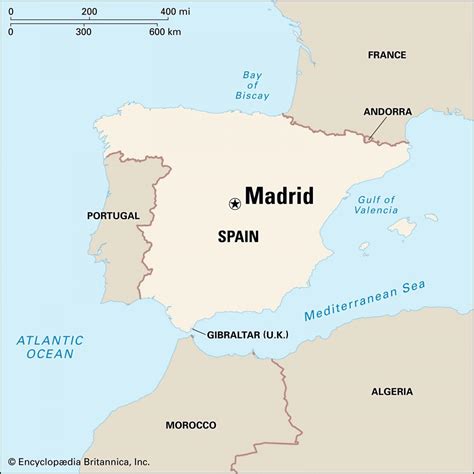 capital of espana on map